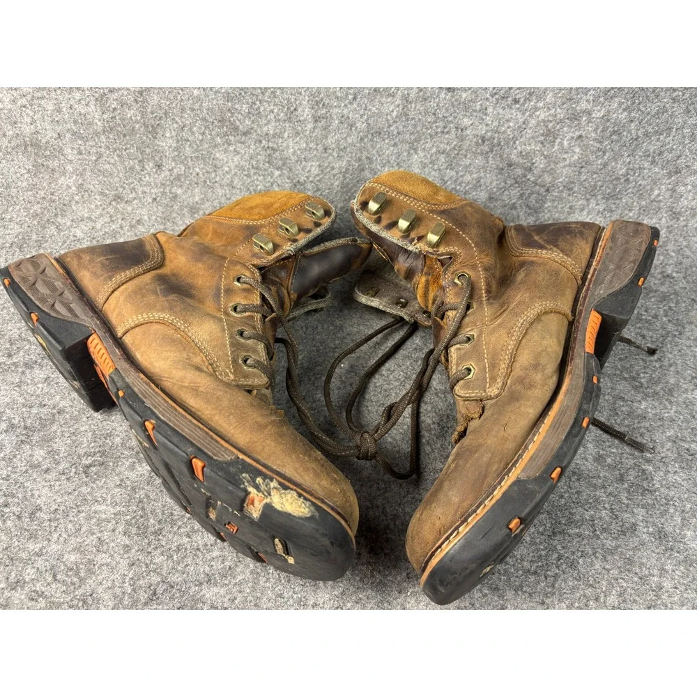 Georgia Boot Work Boots Mens 9.5M Brown Waterproof Carbo-Tec LTX GB00623
